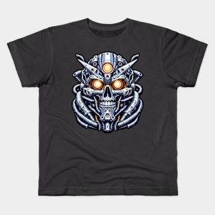 Biomech Skull S01 D02 Kids T-Shirt